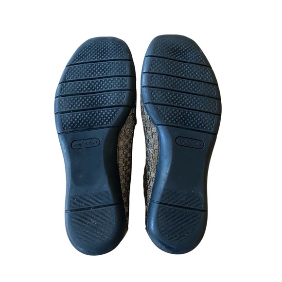 Bronze Gold‎ Comfortview Metallic Woven Slip-On Shoes Size 7W - Picture 6 of 7